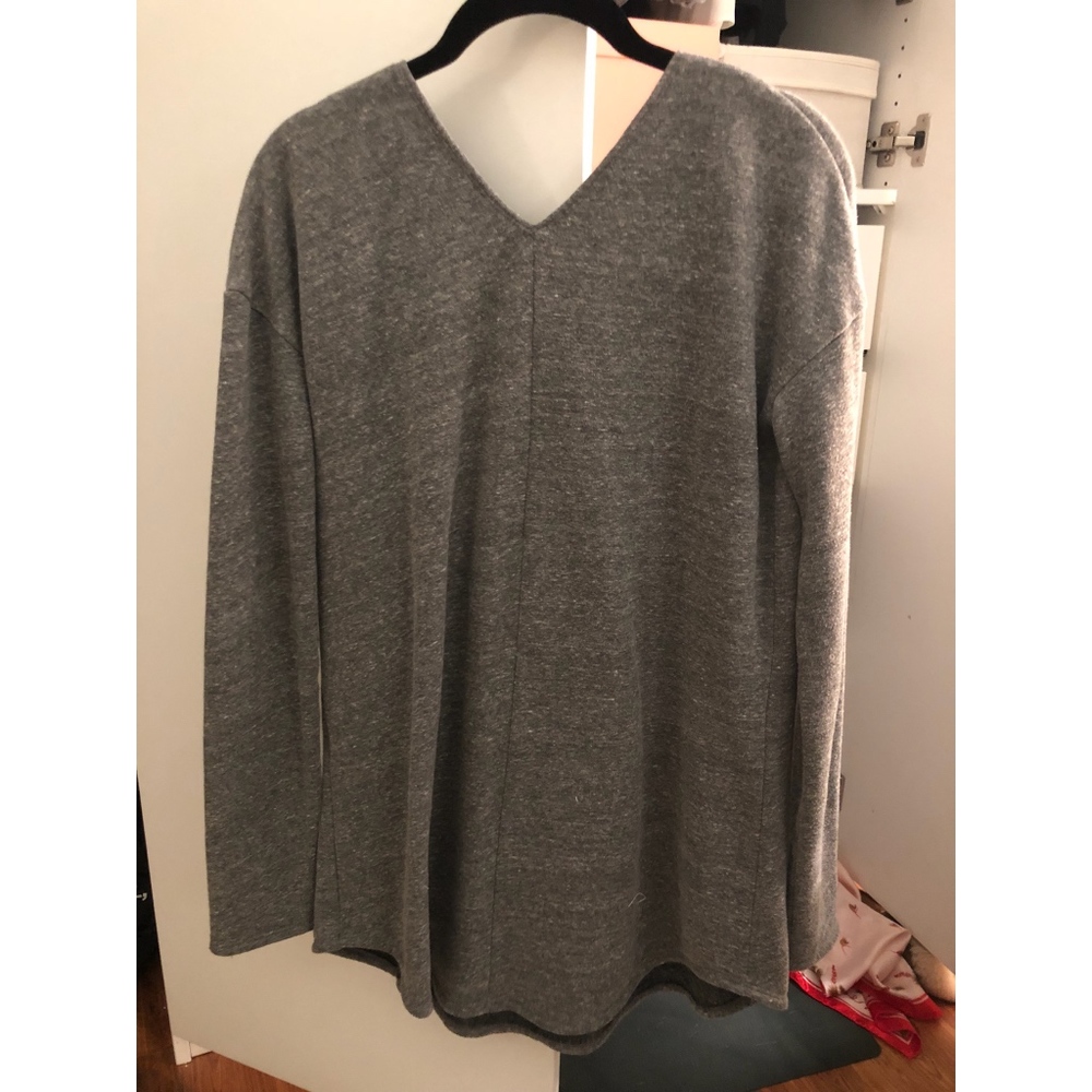 Reformation Grey Fleece Sweater Dress - Picture 3 of 6